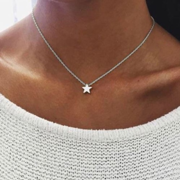 Jewelry - 4 for $20 Star Choker Necklace (Silver)